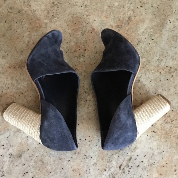 Vince Percey Suede Open Toe D’Orsay Wrap Block Heel Sandals - Picture 10 of 13